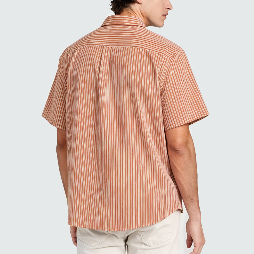 Men's Casual Striped Short-Sleeve Shirt