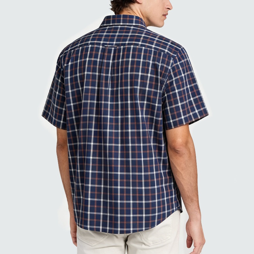 Men's Classic Plaid Short-Sleeve Shirt
