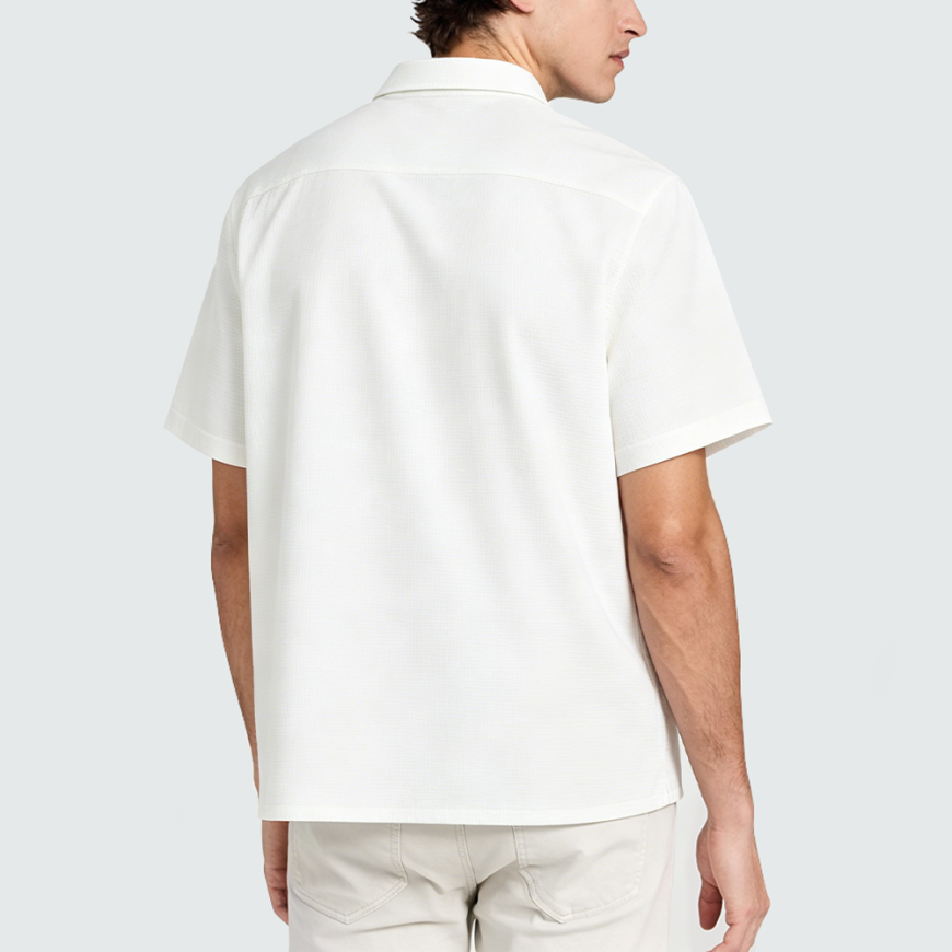 Men's Simple Waffle-Knit Short-Sleeve Shirt