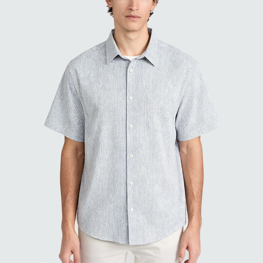 Simple Grey Men's Short-Sleeve Shirt