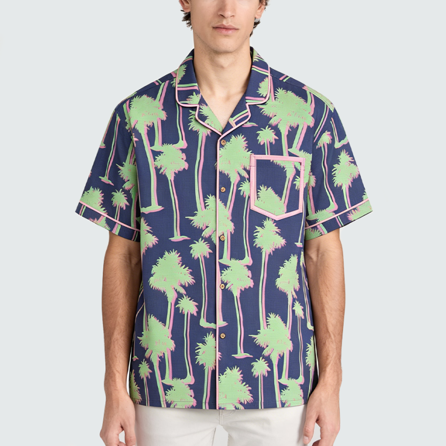 Men's Premium Purple Printed Shirt
