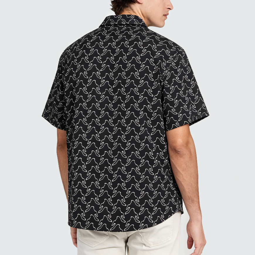 Men's Printed Cuban Collar Shirt