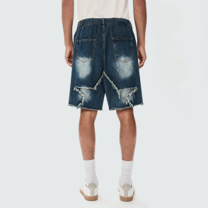 Breathable Men's Shorts with Star and Tassel Accents