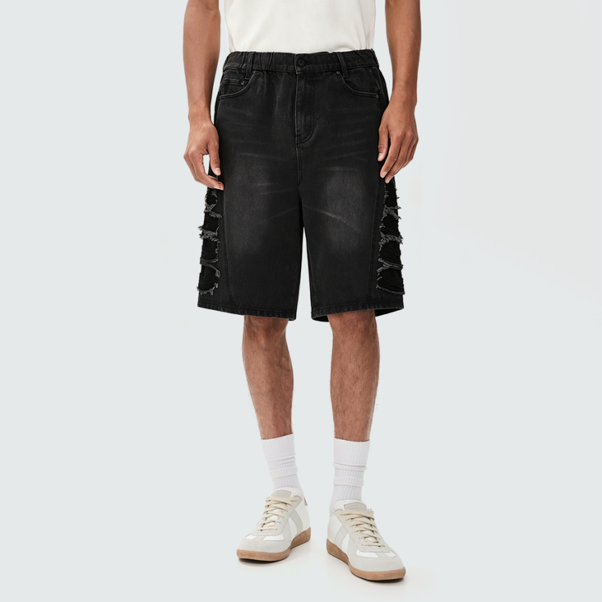 Men's High-Quality Distressed Denim Shorts