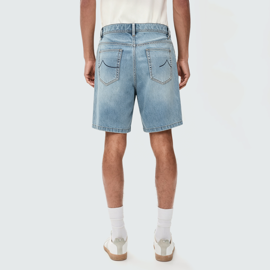 Retro Stretchy and Breathable Men's Denim Shorts
