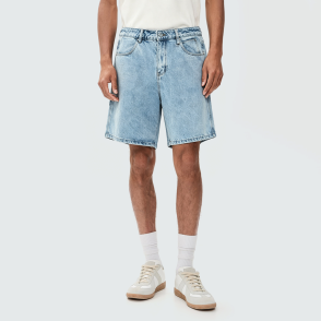 Blue Breathable Distressed Denim Shorts