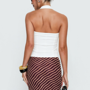 Halter-Neck Backless Camisole with Bow Tie Straps