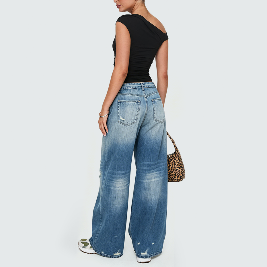 Trendy New Women's Distressed Trousers
