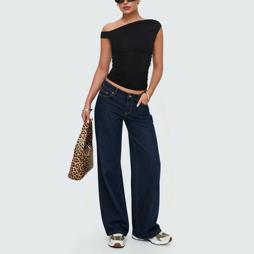 Dark Blue Stretch Slim-Fit Jeans