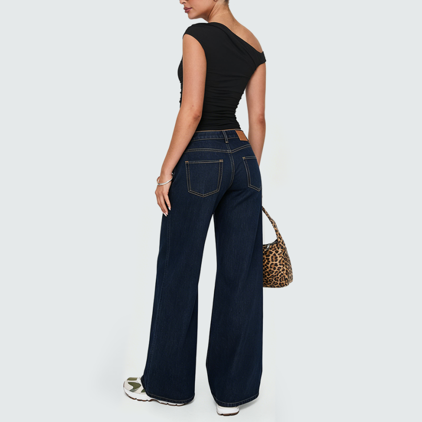 Dark Blue Stretch Slim-Fit Jeans