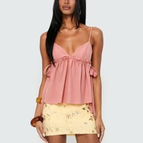 Breathable All-Polyester Ruffled Camisole